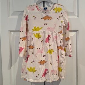 Old Navy Floral and dinosaur Print Dress - Pink and White